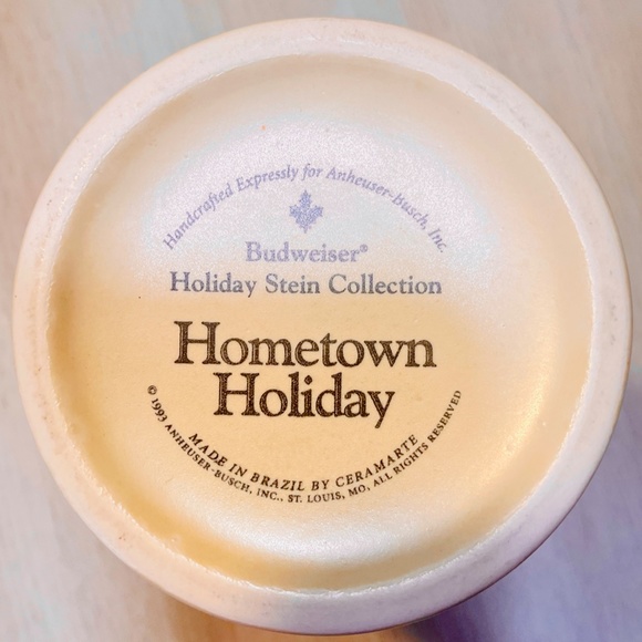 Budweiser Beer Holiday Stein Mug Christmas Clydesdale Horse Hometown Snowman Cup - Picture 7 of 11